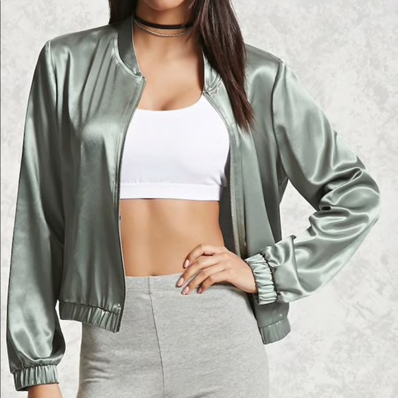 Forever 21 Jackets & Blazers - Satin Bomber Jacket